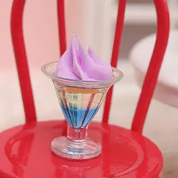  Madingas Eco-friendly Pažintinių gebėjimų Dekoratyvinis Netikrą Mini Milkshake Taurės Lėlių Milkshake Žaislas Lėlių Kokteilis