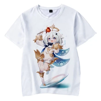  Naujas Genshin Poveikio Anime Žaidimas Trumpas Rankovės Pora T-Shirt Genshin Poveikio Top Marškinėliai,Suaugusiems Ir Vaikams Tinkamų Dydžių