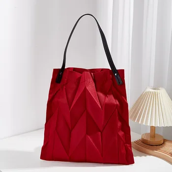  Sulenkite Dizaino moterų Rankinės didelės Talpos Prabangių Mados Ponios Didelis Nešti moterų Pažasties Pečių Krepšiai Pirkinių krepšys bolsas raudona