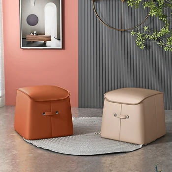  Mažas Audinio Kėdė, Sofa Kubo Odos Šiuolaikinės Kūrybinės Dizaino Kėdžių, Grindų Kėdės Prabangus Kosmetinis Repose Pieds Biuro Baldai