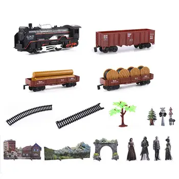  Modeliavimo Elektrinio Traukinio Kūrimo Rinkinys, Retro Garo Lokomotyvą Variklio Modelis Žaisti Žaislas Vaikams, Dovana