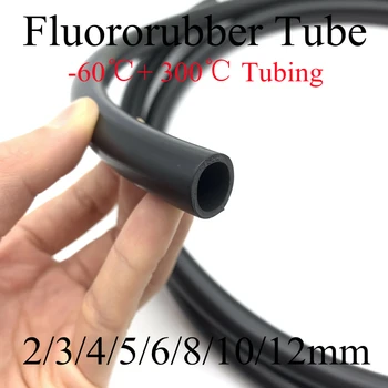 1M -60 ℃ ~ 300 ℃ Fluororubber Žarna Fluororubber Vamzdis ir Aukštos Temperatūros Korozijai Naftos Vamzdis 2mm /3 / 4 / 5 / 6 / 8 /10mm
