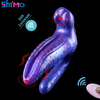  SMMQ Dildo, Vibratoriai Sekso Žaislas Moterims Orgazmas Masturbator G Spot Clit Skatinti Nuotolinio Valdymo Kelnaitės USB Įkrauti Sekso Žaislai