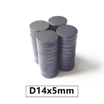  50pcs/daug Y30 Disko Ferito Magnetas 14*5 mm Nuolatinis magnetas kaip 14mm x 5mm Juodas Apvalus Garsiakalbis 14x5 mm