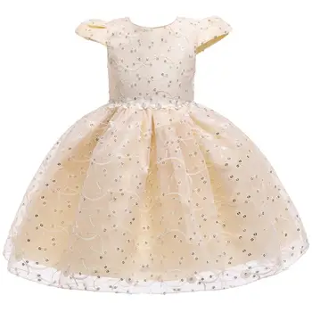  Blizgučiais Siuvinėjimo, Vaikams, Suknelės Mergaitėms Elegantiškas Princesė Dress Naujųjų Metų Kamuolys Chalatai Vestuvės, Kalėdos, Šalies Baby Girl Dress