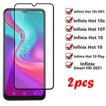  Už Infinix Karšto 10S NFC Stiklo Infinix Karšto 10S NFC Telefono Filmas HD, Ekrano apsaugos Infinix Karšto 10 Lite 10S NFC Stiklo 2 VNT.