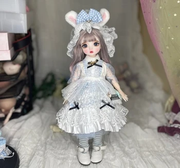  BJD Doll 1/6, Pilnas komplektas su mados drabužių ir minkštas perukas 30cm multi-spalvos akys, mielas, make-up, šlifuota lėlės girl dovana žaislai