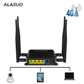  ALASUO 4G LTE, Wifi Maršrutizatoriaus Su SIM Kortelės Lizdas Palaikymo IP Kameros CAT 4 6 wi-fi Modemas 4G Hotspot Su Metalo Atveju 5dBi Antenos