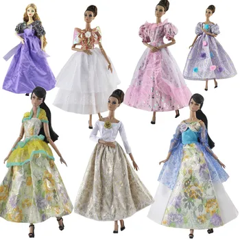  Elegantiškas Princesė Suknelė Barbie Lėlės Drabužių Komplektus Vestuves Suknelė Vestidoes 1/6 BJD Doll Aksesuarų Vaikams 