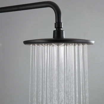  Matinė juoda dušo galvutė vonios kambarys ABS plastiko dušo maišytuvas mados JUODA lietaus dušo antgalis nemokamas pristatymas