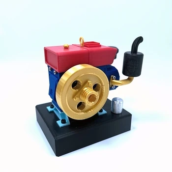  Vieno Cilindro Imitacija Dyzelinas Variklio Modelis Variklio 3D Atspausdintas Plastiko Variklio Mini Elektros Variklio Modelį Dovana
