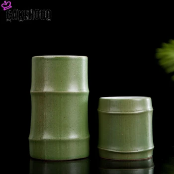  Jingdezhen Kūrybos Rankų Darbo Keramikos, Bambuko Puodelis Su Dangteliu Kinijos Retro Bionic Porceliano Arbatos Puodelio Filtro Anga Taurės Asmenybės Puodelis