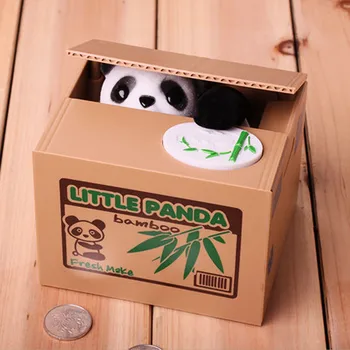  Panda Monetų Dėžutė Vaikams Pinigų Banko Automatizuotas Katė Vagis, Pinigų Dėžės Žaislų Dovana Vaikams Monetos Piggy Pinigų Taupymo Dėžutė