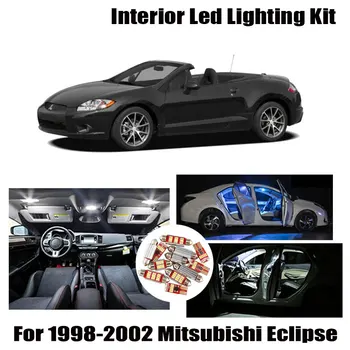  10vnt Balta Canbus LED Lemputes, Interjero Dome Kamieno Šviesos Rinkinys 1998-2002 M. Mitsubishi Eclipse Žingsnis Mandagumo Licencijos numerio ženklo apšvietimo Žibintas