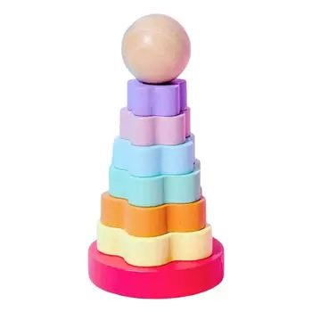  Mediniai Krūvas Žaislų, Gėlių Formos Švietimo Žaislas Mažiems Vaikams Jutimo Švietimo Montessori Kūdikių Vystymosi Blokai Mokymosi