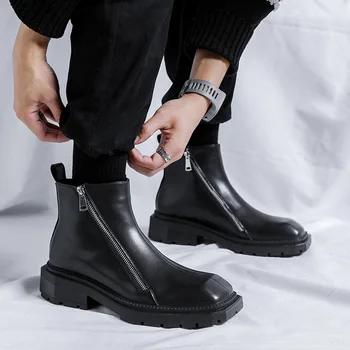  italų prekės ženklo dizaineris vyrų batai natūralios odos batai šalies klubą suknelės kaubojus 
