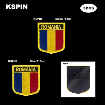  Nacionalinė Vėliava (Patch Kablio Kilpa Rumunija Emblemos Raištį 3D Klijuoti Striukė, Kuprinė Lipdukai