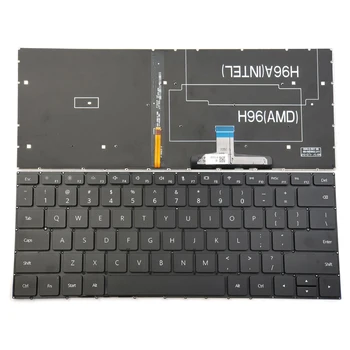  Naujas Huawei MateBook 13 HN-W19L HN-W19R KPL-W00 KPR-W19 KPR-W29 KPRC-W10L VLR-W19 VLR-W19L Nešiojamojo kompiuterio Klaviatūra JAV Apšvietimu
