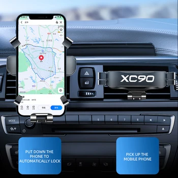  Kondicionavimo oro išleidimo nustatymo telefono laikiklis Automobilyje mobiliojo telefono laikiklis, navigacija, laikiklis, Skirtas Volvo XC90 Automobilių Lnterior Priedai