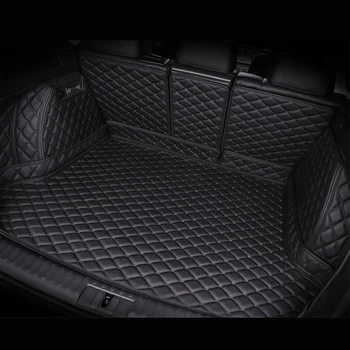  Patvarus Užsakymą Odos Automobilio bagažo skyriaus Kilimėlis Volkswagen Tiguan Altas Golf Passat Arteon T-ROC Polo Jetta Automobilių Kilimų Interjero Dalis