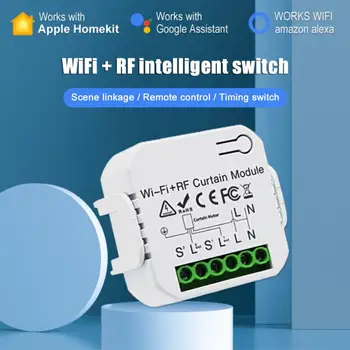  Tuya Smart Gyvenimo Wifi RF433 Aklas Užuolaidų Jungiklis Su Nuotolinio Valdymo Elektros Roller Kontrolės Su 