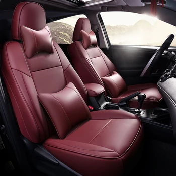  Originalios Automobilių Užsakymą Sėdynių užvalkalai Toyota Pasirinkite Rav4 2013 - 2019 Neperšlampama Dirbtine oda apsaugos Pagalvėlės Auto dalys