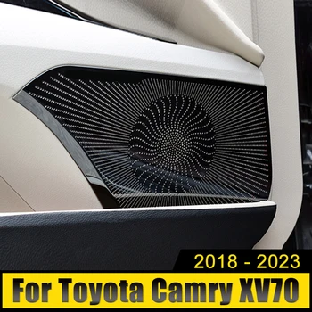  Nerūdijančio Plieno, Automobilių Durų Garsas Stereo Garso Tweeter Garsiakalbių Apdaila Padengti Lipdukai Toyota Camry 70 XV70 2018-2021 2022 2023