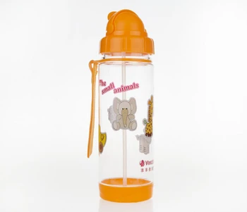  1PC Naujų vandens butelis vaikams, cartoon butelis su siurbimo antgalis taurės dirželis mados PC plastiko vietos taurė 