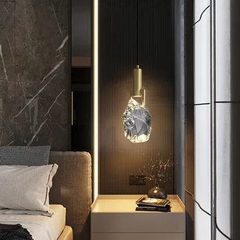  Modernus minimalistinis valgomasis šviestuvo šviesos prabangūs krištolo miegamojo, naktiniai staleliai, lempa asmenybės led juosta visiems vario liustra