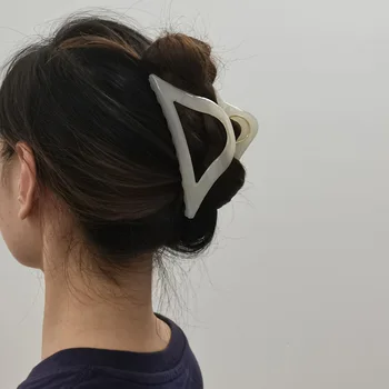  Didelė Rankena Trikampis Tuščiaviduriai Plaukų Aksesuarai Nišą Dizaino Prasme Ryklys Įrašą In Style Advanced Atgal galvos Plaukų Clips moterims