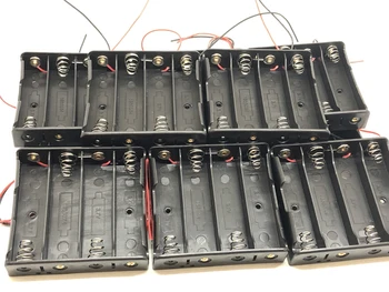  500pcs/daug Juodo Plastiko Baterijos Padengti 4 x 18650 Baterijos Laikiklis Laikymo Dėžutė Su 6