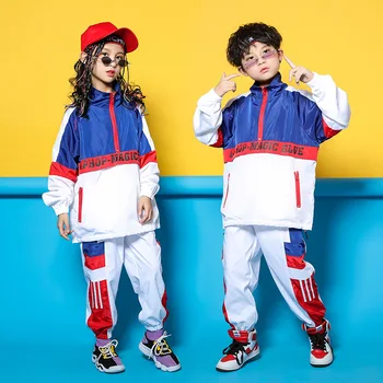  Korėjos kailio Kelnes Džiazo Kostiumas Vaikams Hiphop Šokių Drabužiai Berniukams, Mergaitėms, Hip-Hop, Kostiumai Vaikams, Gatvės Šokių Apranga