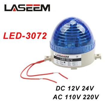  DMWD AC 110V, 220V DC 12V 24V LED-3072 Mirksinti įspėjamoji Lemputė šviesoforo S-60 lemputė