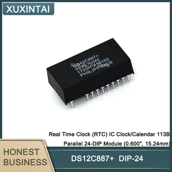  10vnt/Daug DS12C887+ DS12C887 Realaus Laiko Laikrodis (RTC) IC Laikrodis/Kalendorius 113B Lygiagrečiai 24-DIP Modulis (0.600