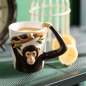  Gyvūnų Formos Keramikos Puodelis Kavos Puodelio Kūrybos Animacinių Filmų Porceliano Vandens Puodelį Namų Pusryčiai Pieno Taurės Drinkware Puodelis Kalėdų Dovana