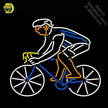  sportas: dviračių logotipą, Neoninis Ženklas Rasės STIKLINIS Vamzdelis Amatų neoninės Šviesos Ženklai užsakymą Reklamuoti Parduotuvėje vintage neoninės lempos didmeninės