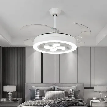  Naujas stilius ventiliatorius šviesos nematomas ventiliatorius šviesos diodų (LED) kaustytomis geležies miegamojo kambarį valgomasis šviesos