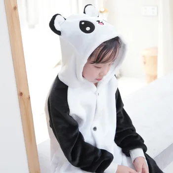  Vaikai Pajama Panda Tigras Zebra Anime Kostiumas Animacinių Filmų Gyvūnų Onesie Berniukų, Mergaičių Cosplay Pijamas Vaikų Helovinas Sleepwear