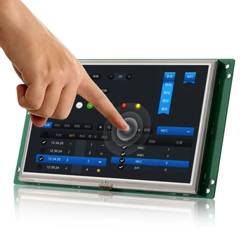  AKMENS 7 Colių Pramonės Programuojami TFT LCD Modulis HMI Jutiklinio Ekrano Skydelis Įterptosios Programinės įrangos 800*480 su UART Uosto