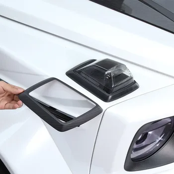  Nekilnojamojo Anglies Pluošto Kapotas, Bagažinė Posūkio Signalo Laikiklis Dangtelio Dekoratyvinis Lipdukas Mercedes G Klasės W463 2019-2022 Automobilių Reikmenys