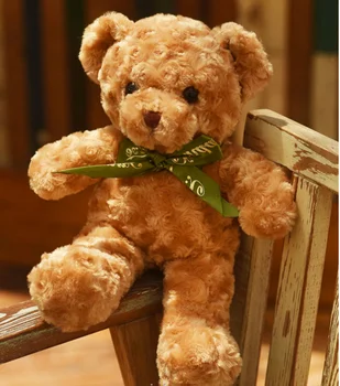  mielas pliušinis meškiukas žaislas įdaryti rudos spalvos meškiukas lėlė su laivapriekio dovanų žaislų apie 35cm
