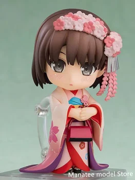  TGS Originalus:Anime Megumi Kato Kimono Q versija figma PVC Veiksmų Skaičius, Anime Paveikslas Modelis, Žaislai Pav Kolekcijos Lėlės Dovana