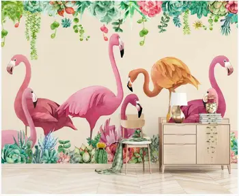  3d foto tapetai užsakymą freskos Europos senovinių rožių flamingo kambarį dekoro 3d sienų freskomis tapetai, sienų ir 3 d