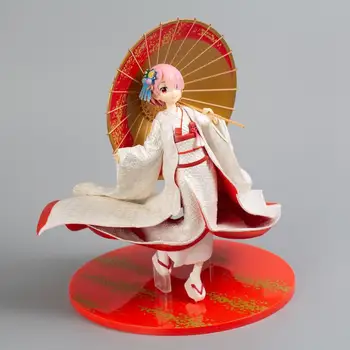  Sandėlyje Pradeda Gyvenimą į Kitą Pasaulį - Ram -Balta Kimono Anime Rem-Shiromuku Veiksmų Kolekcijos Modelis Lėlės
