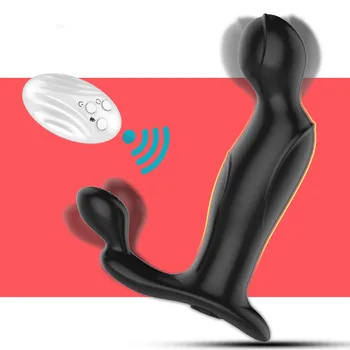  Prostatos Massager Analinis Butt Plug Silikono Vibratorius Sekso žaisliukai Vyrams Suaugusių Patinų Masturbator Gėjų Analinis Uodega Karoliukai Erotika Stimula L1